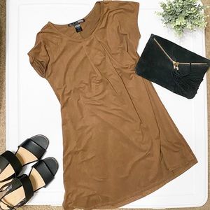 Suede mini dress
